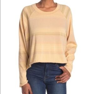 NWT We The Free by Free People Baja Stripe Long Sleeve Top in Prosecco Sz S